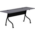 Lorell Lorell Mobile 72" Flip Top Training Table - Charcoal LLR59488